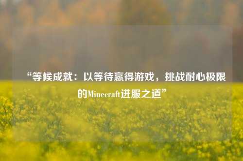 “等候成就：以等待贏(yíng)得游戲，挑戰耐心極限的Minecraft進(jìn)服之道”