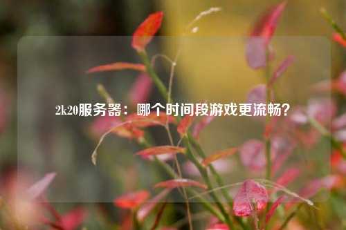 2k20服務(wù)器：哪個(gè)時(shí)間段游戲更流暢？